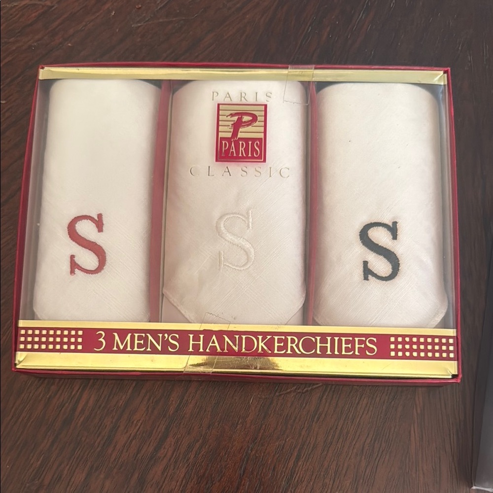 Paris Classic Men's Handkerchiefs Set 2 items for $25
